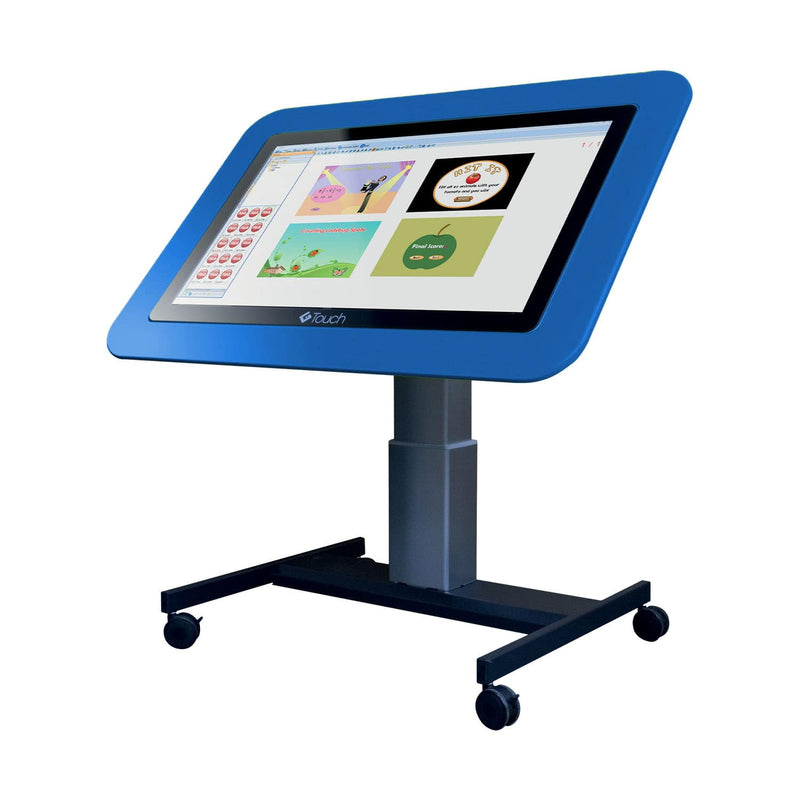 image of 43 inch high-low ocean navy blue g-touch table