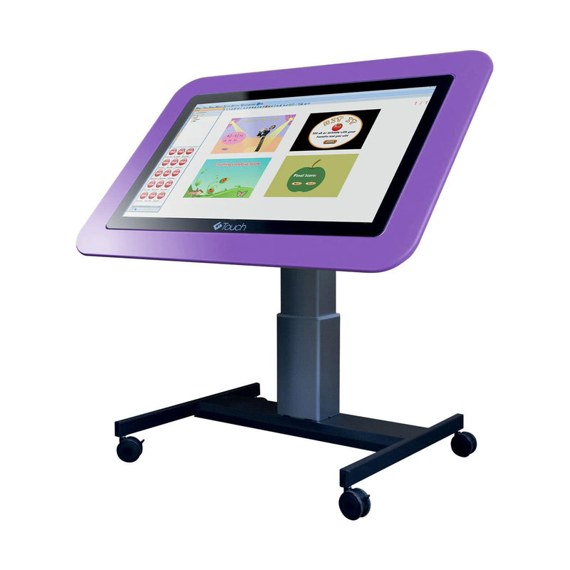 image of 43 inch high-low ribbon purple g-touch table