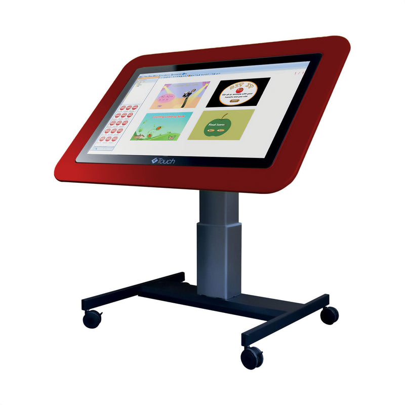 image of 43 inch high-low ruby burgundy g-touch table